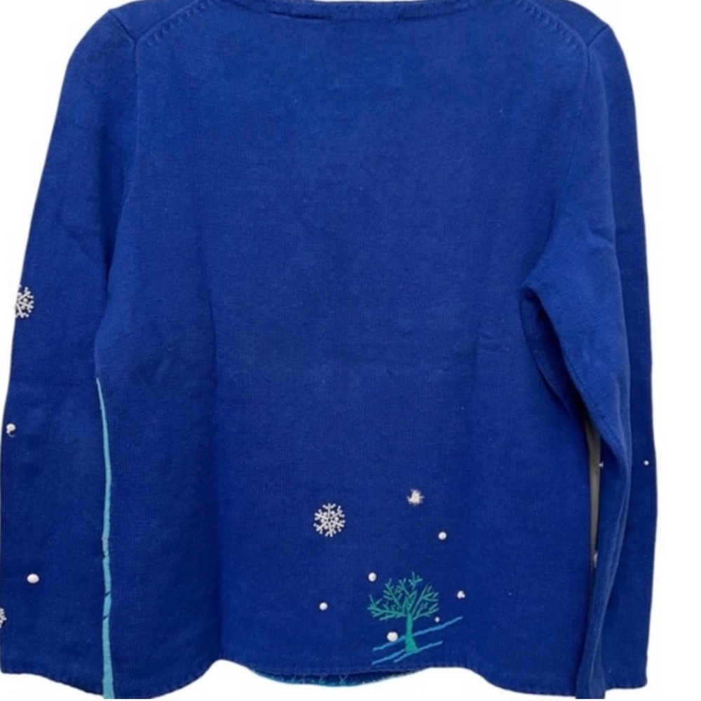Michael Simon Vintage Christmas Village Sweater Size Medium - Picture 7 of 8